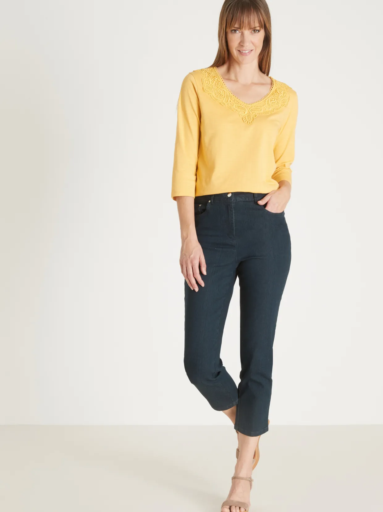 Femme Daxon Tee-shirt en maille flammée