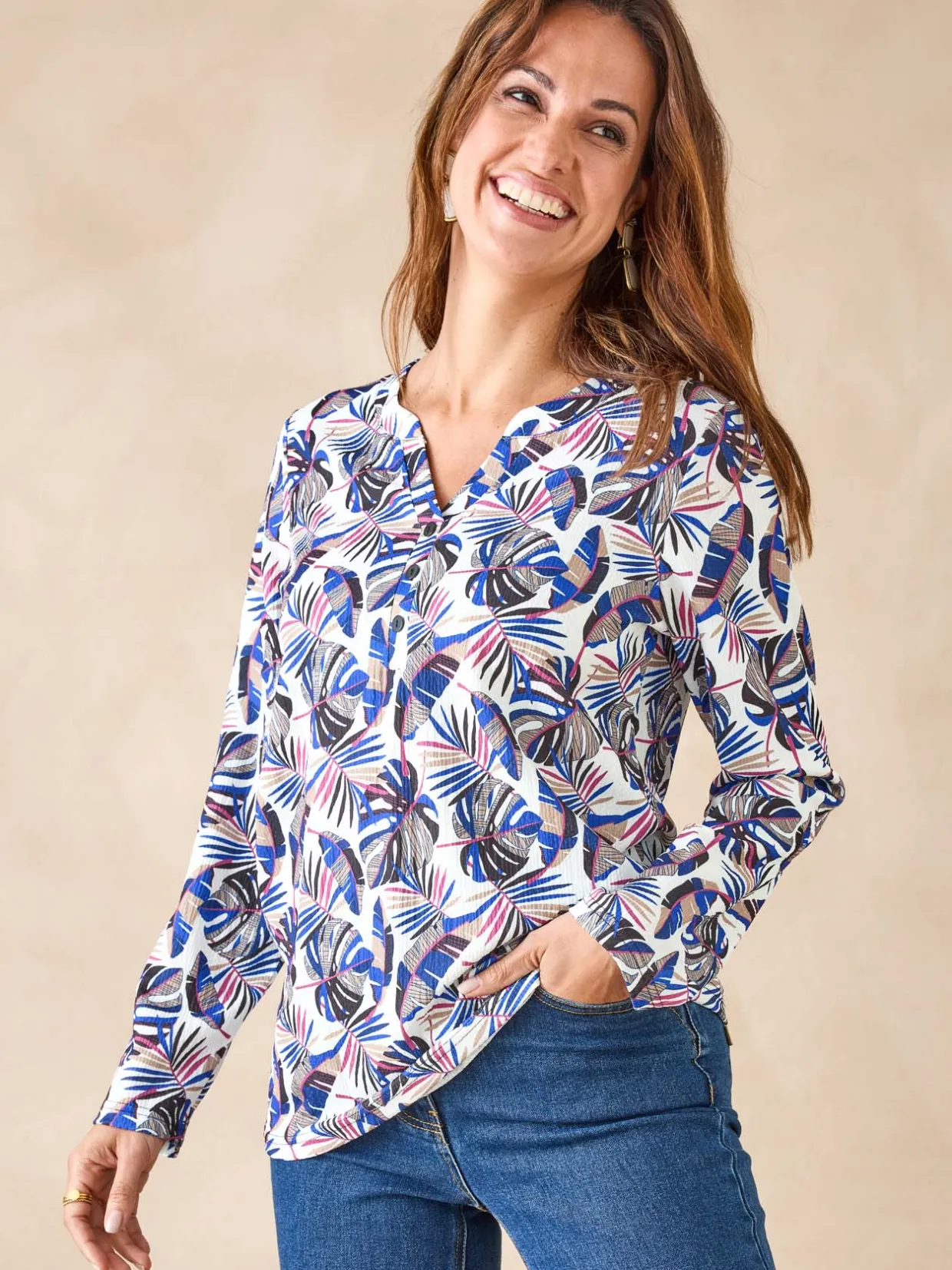 Femme Daxon Tee-shirt en maille gaufrée