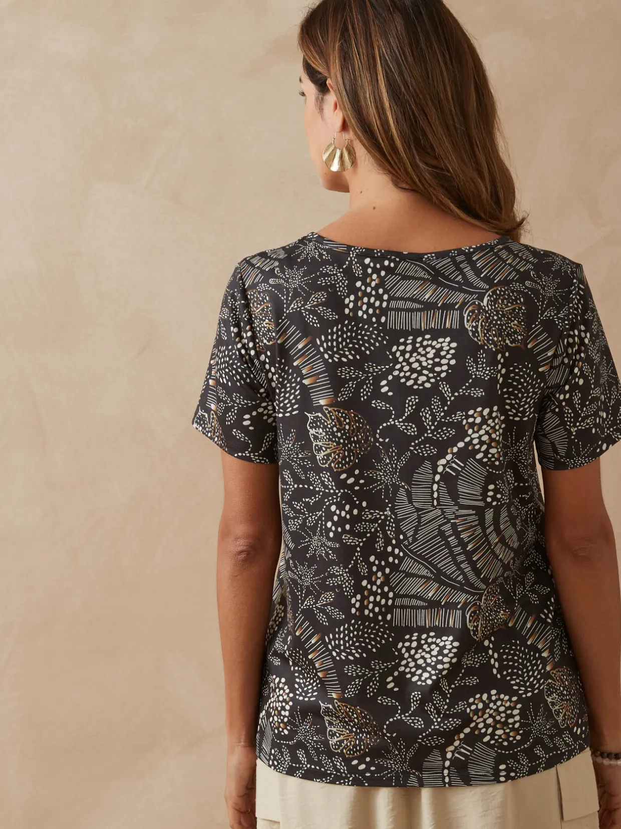 Femme Daxon Tee-shirt encolure fantaisie