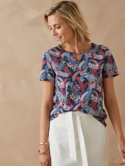 Femme Daxon Tee-shirt encolure fantaisie