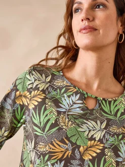 Femme Daxon Tee-shirt encolure fantaisie