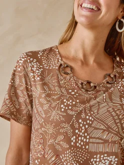 Femme Daxon Tee-shirt encolure fantaisie