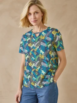 Femme Daxon Tee-shirt encolure fantaisie