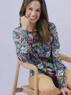 Femme Daxon Tee-shirt encolure fantaisie