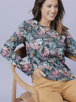 Femme Daxon Tee-shirt encolure fantaisie