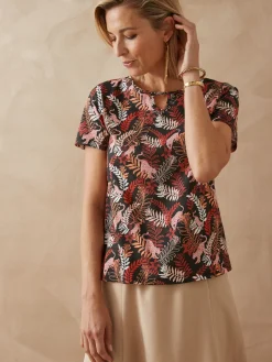 Femme Daxon Tee-shirt encolure fantaisie