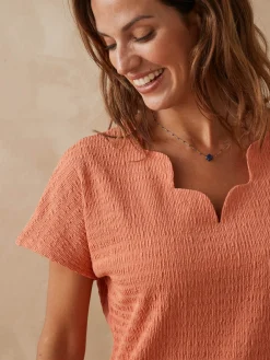 Femme Daxon Tee-shirt encolure fantaisie