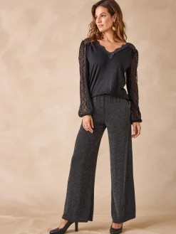 Femme Daxon Tee-shirt fantaisie avec dentelle