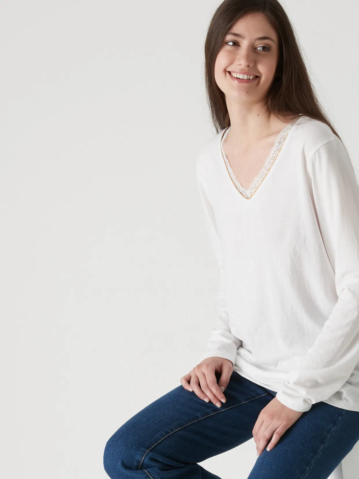 Femme Daxon Tee-shirt maille émerisée