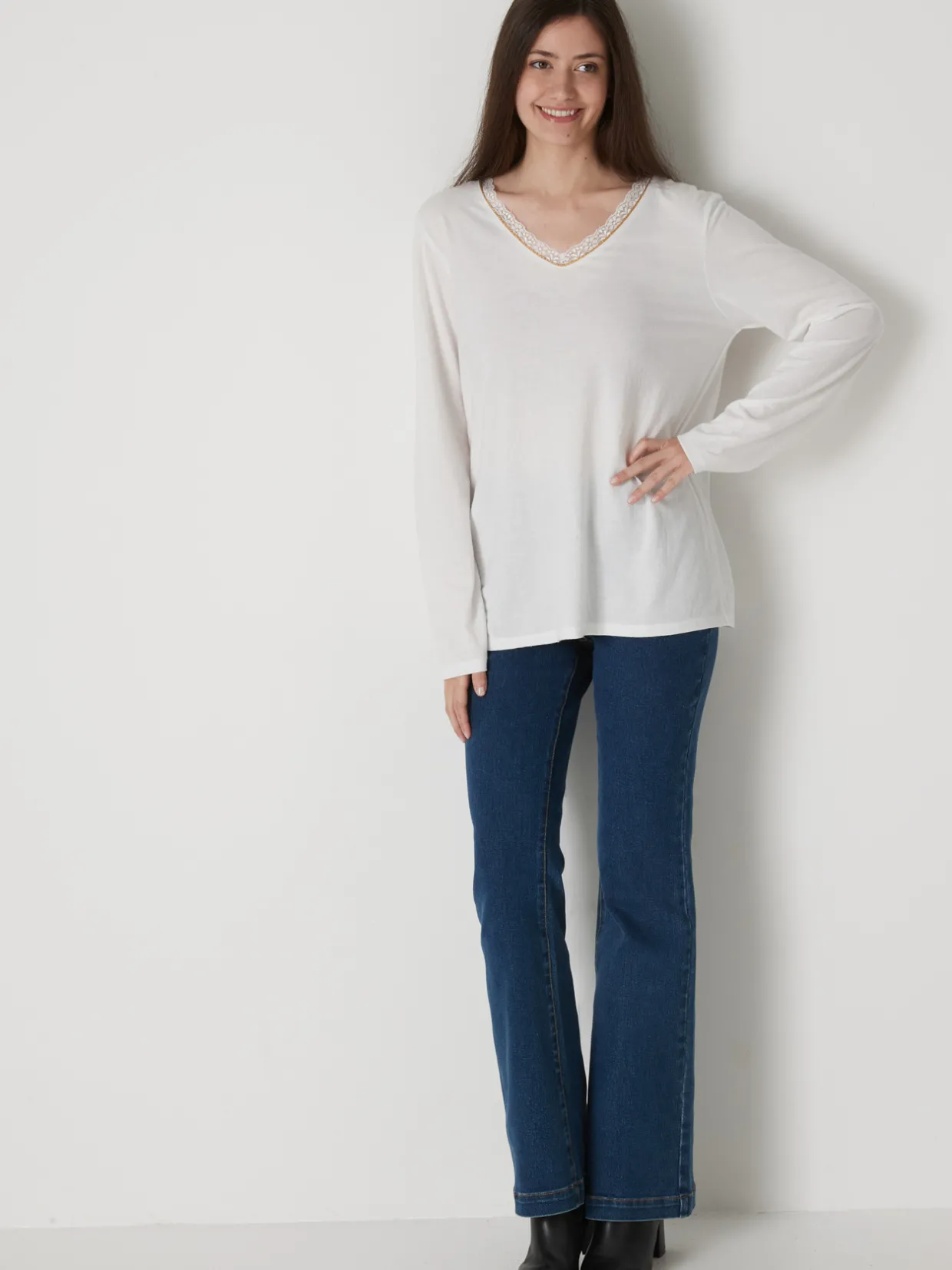 Femme Daxon Tee-shirt maille émerisée