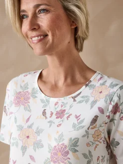 Daxon Tee-shirt manches courtes maille coton