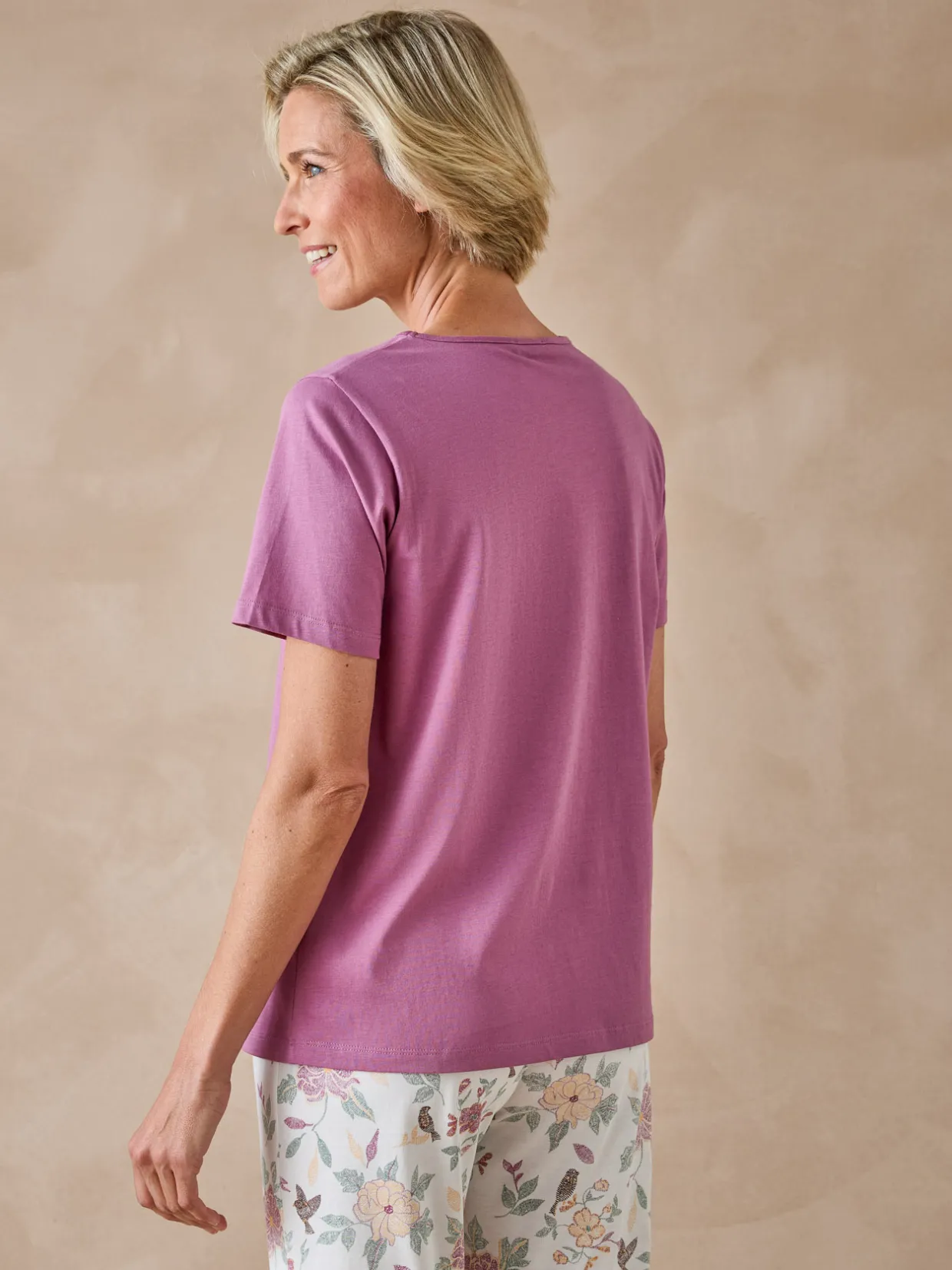 Daxon Tee-shirt manches courtes maille coton