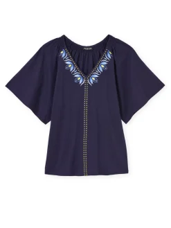 Femme Daxon Tee-shirt manches courtes papillon