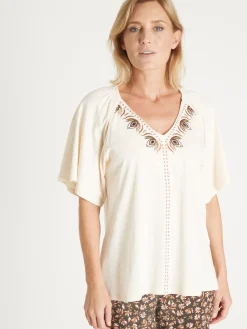 Femme Daxon Tee-shirt manches courtes papillon