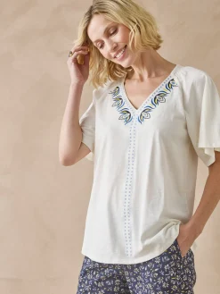 Femme Daxon Tee-shirt manches courtes papillon