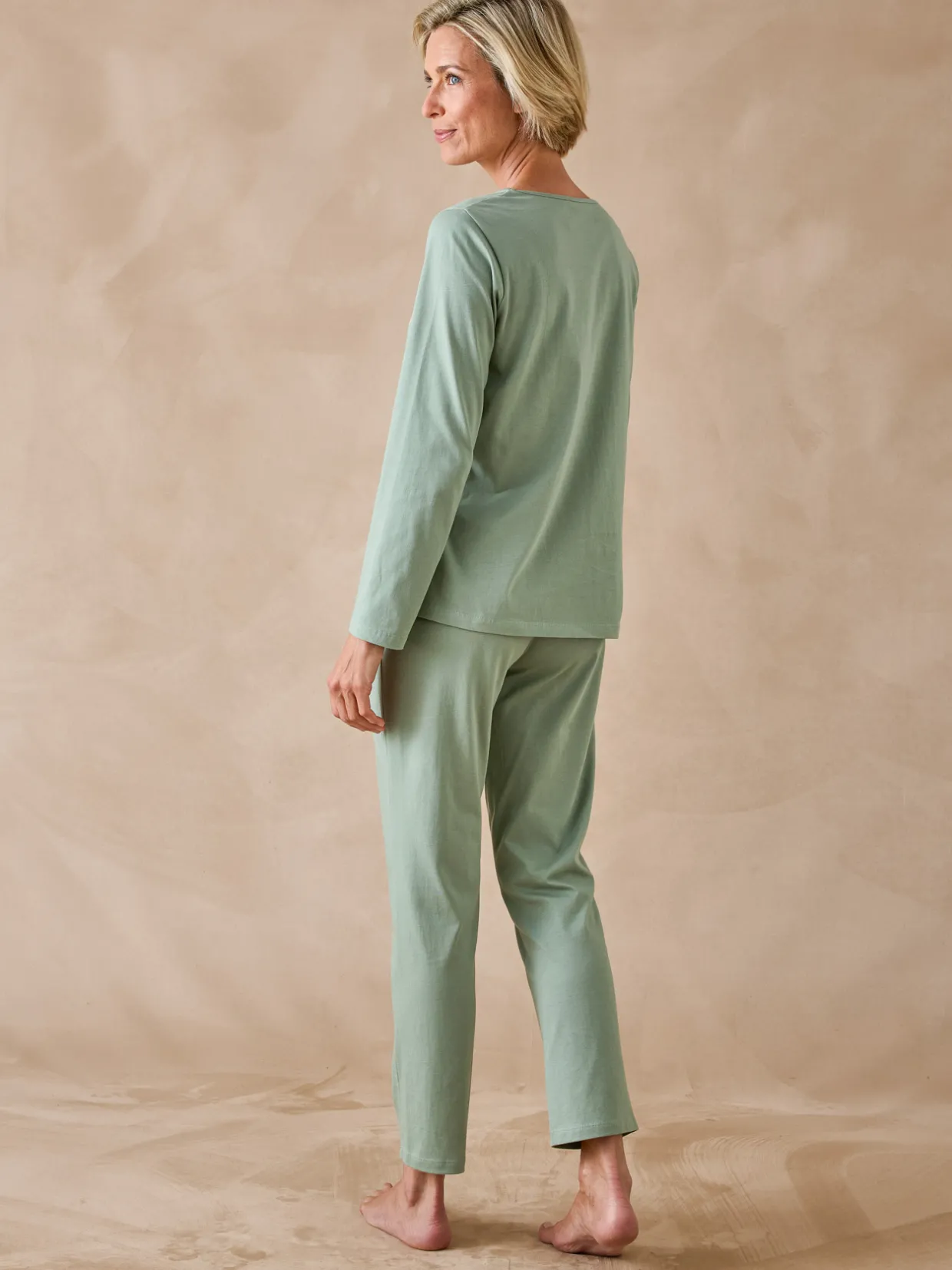 Daxon Tee-shirt manches longues maille coton