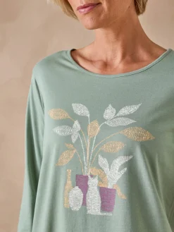 Daxon Tee-shirt manches longues maille coton