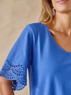 Femme Daxon Tee-shirt manches papillon