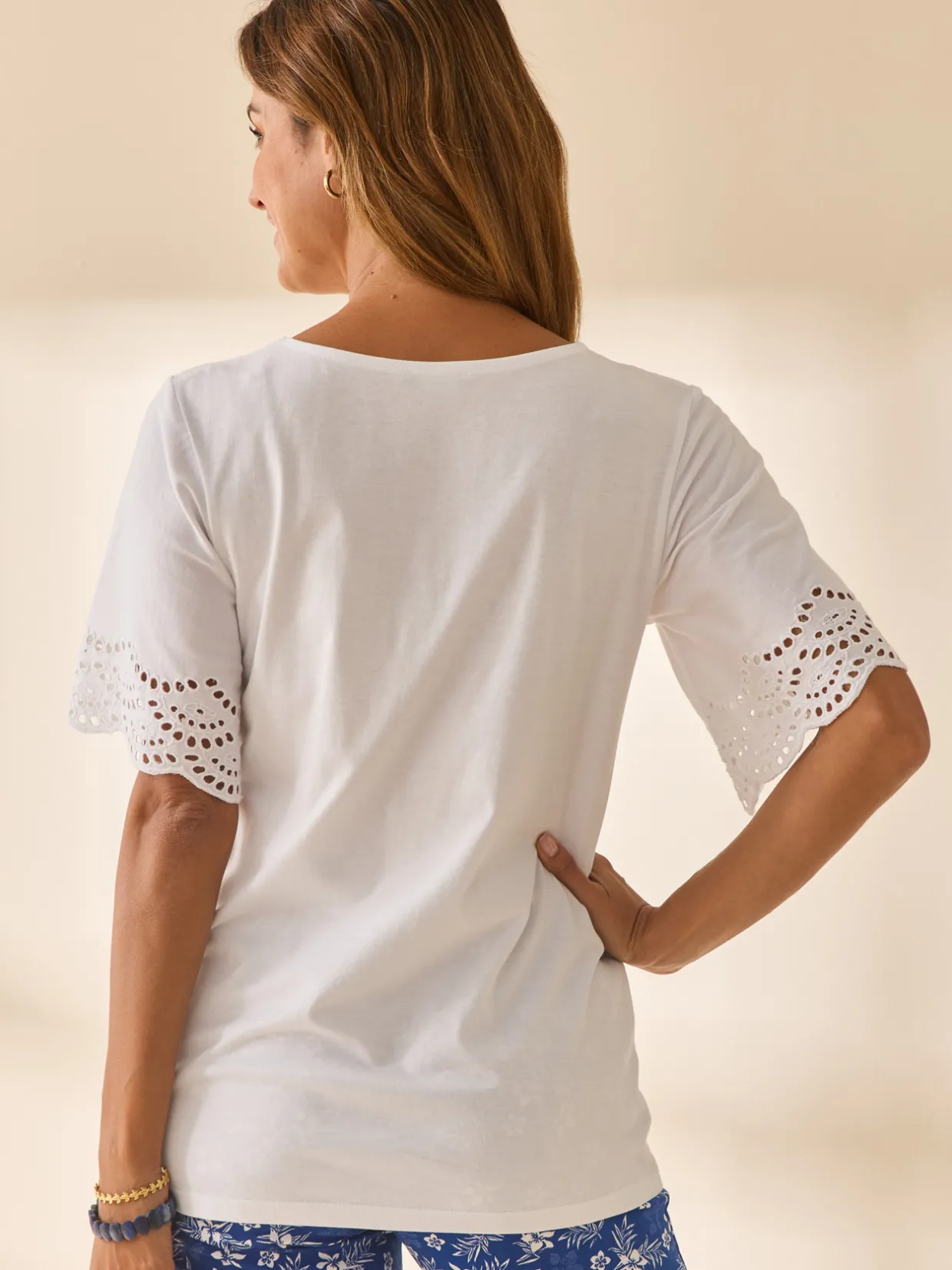 Femme Daxon Tee-shirt manches papillon