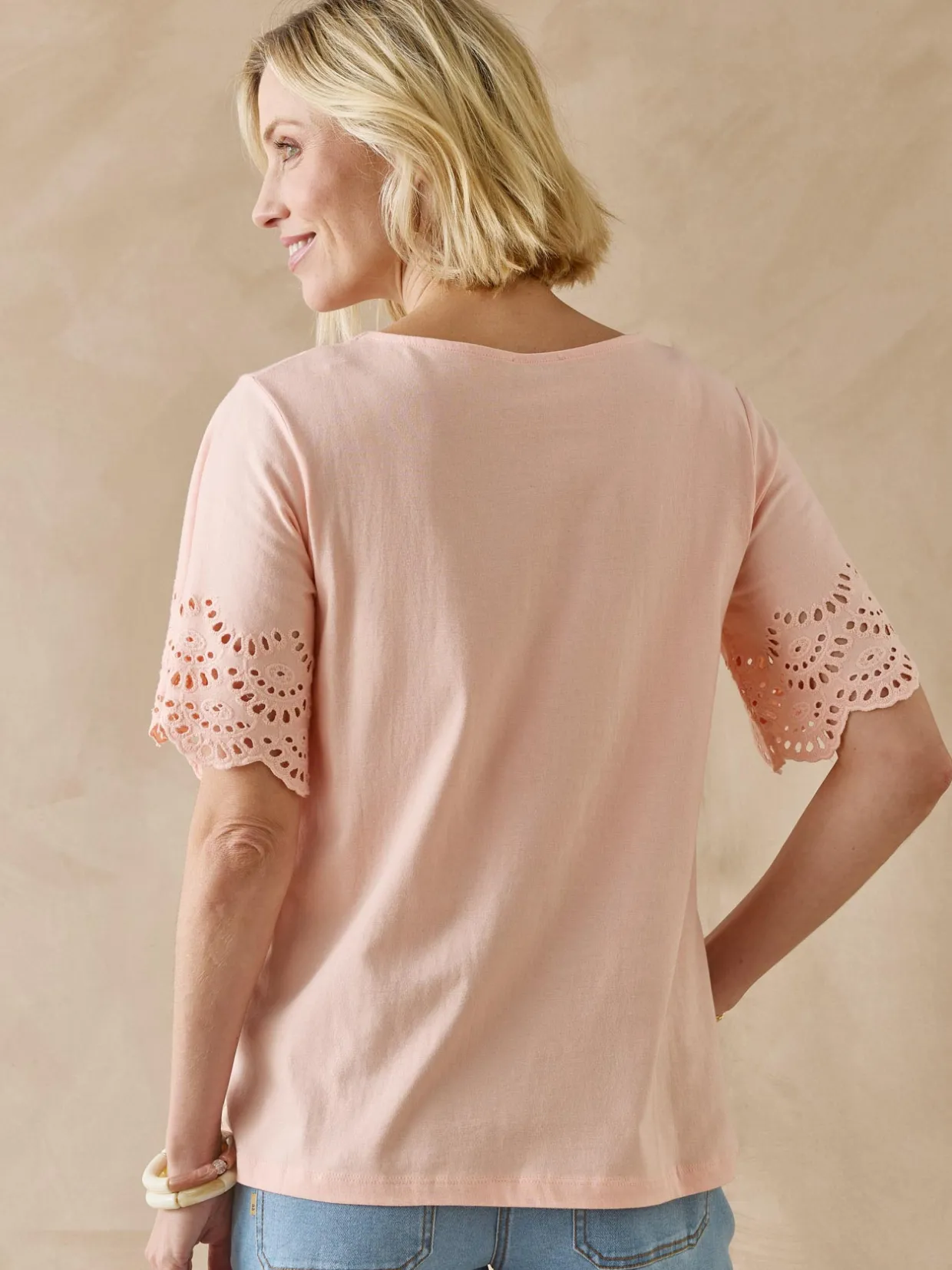 Femme Daxon Tee-shirt manches papillon