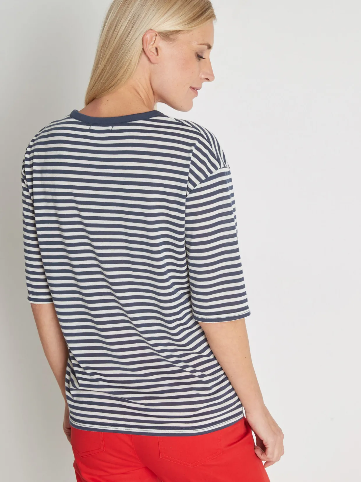 Femme Daxon Tee-shirt marinière avec lin