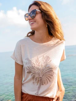 Femme Daxon Tee-shirt motif palmier