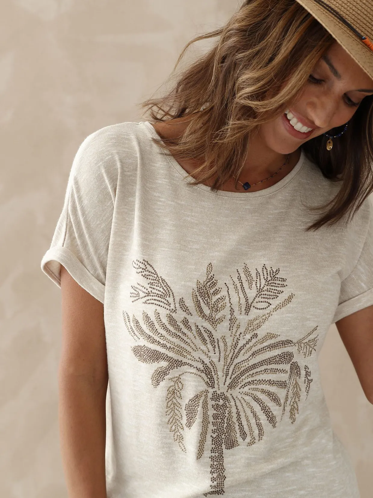 Femme Daxon Tee-shirt motif palmier