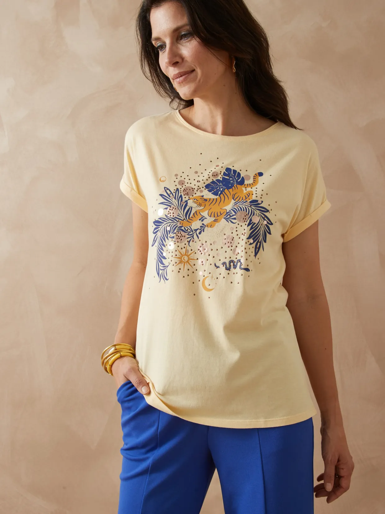 Femme Daxon Tee-shirt motif placé