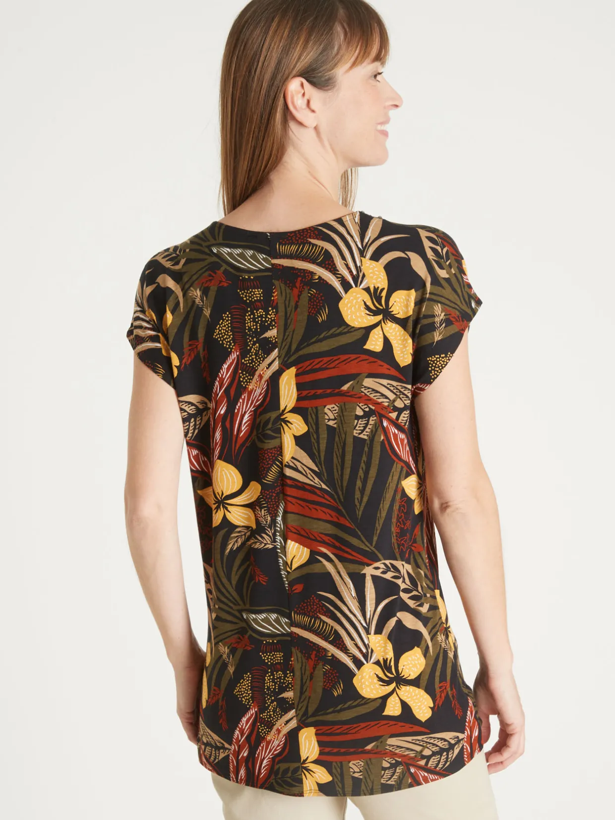 Femme Daxon Tee-shirt perles fantaisie maille fluide