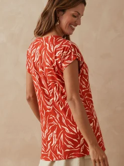 Femme Daxon Tee-shirt perles fantaisie maille fluide