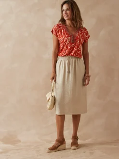 Femme Daxon Tee-shirt perles fantaisie maille fluide