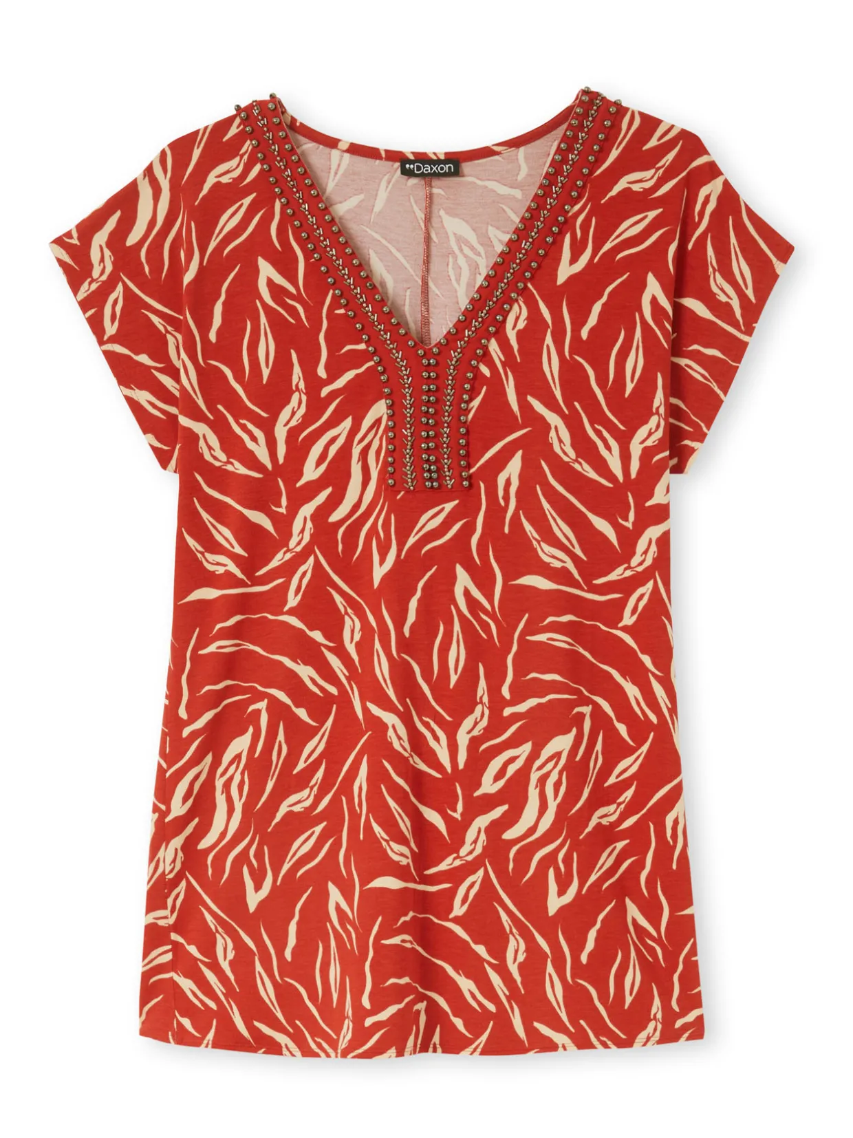 Femme Daxon Tee-shirt perles fantaisie maille fluide