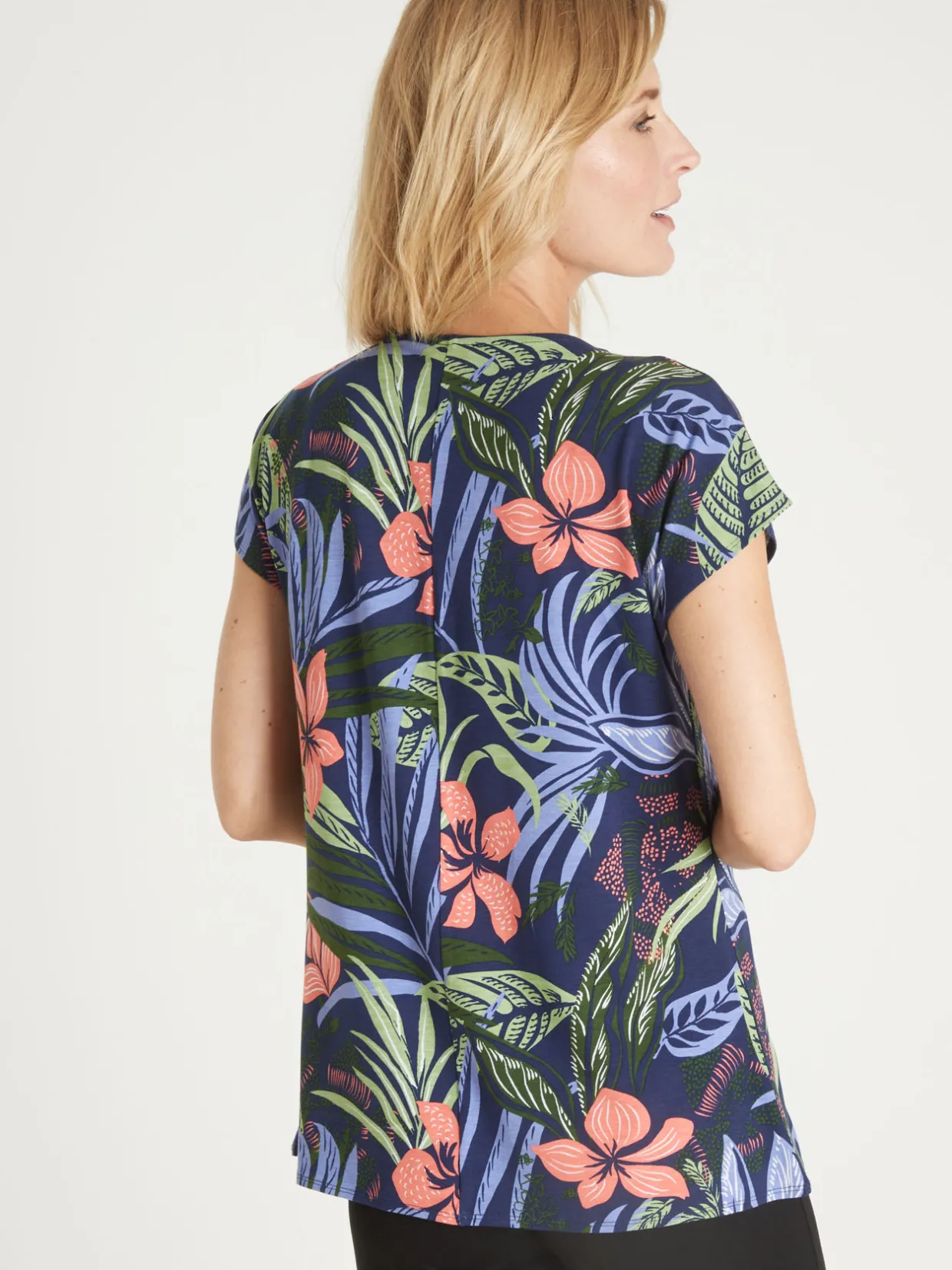 Femme Daxon Tee-shirt perles fantaisie maille fluide