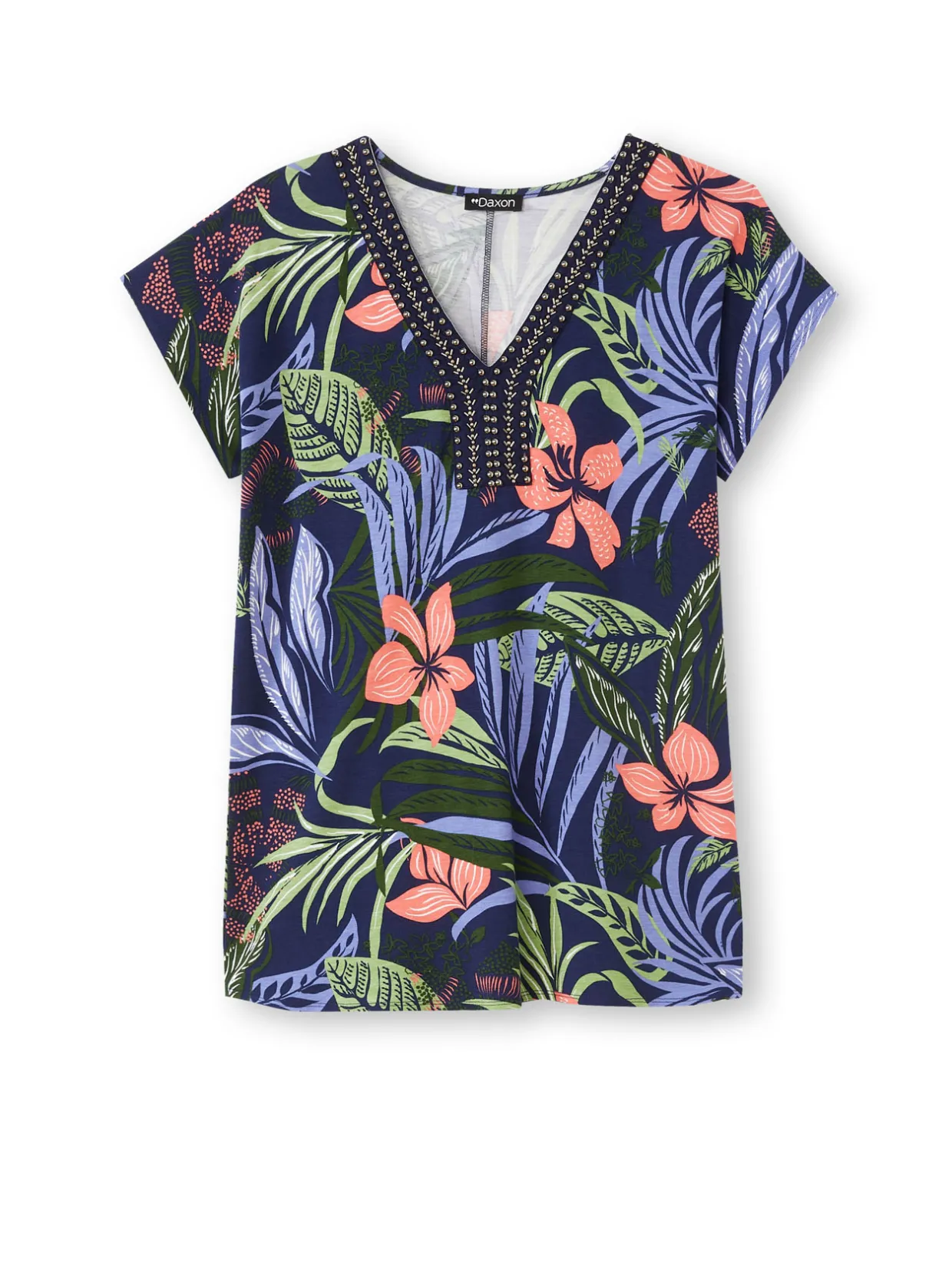 Femme Daxon Tee-shirt perles fantaisie maille fluide