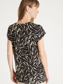 Femme Daxon Tee-shirt perles fantaisie maille fluide