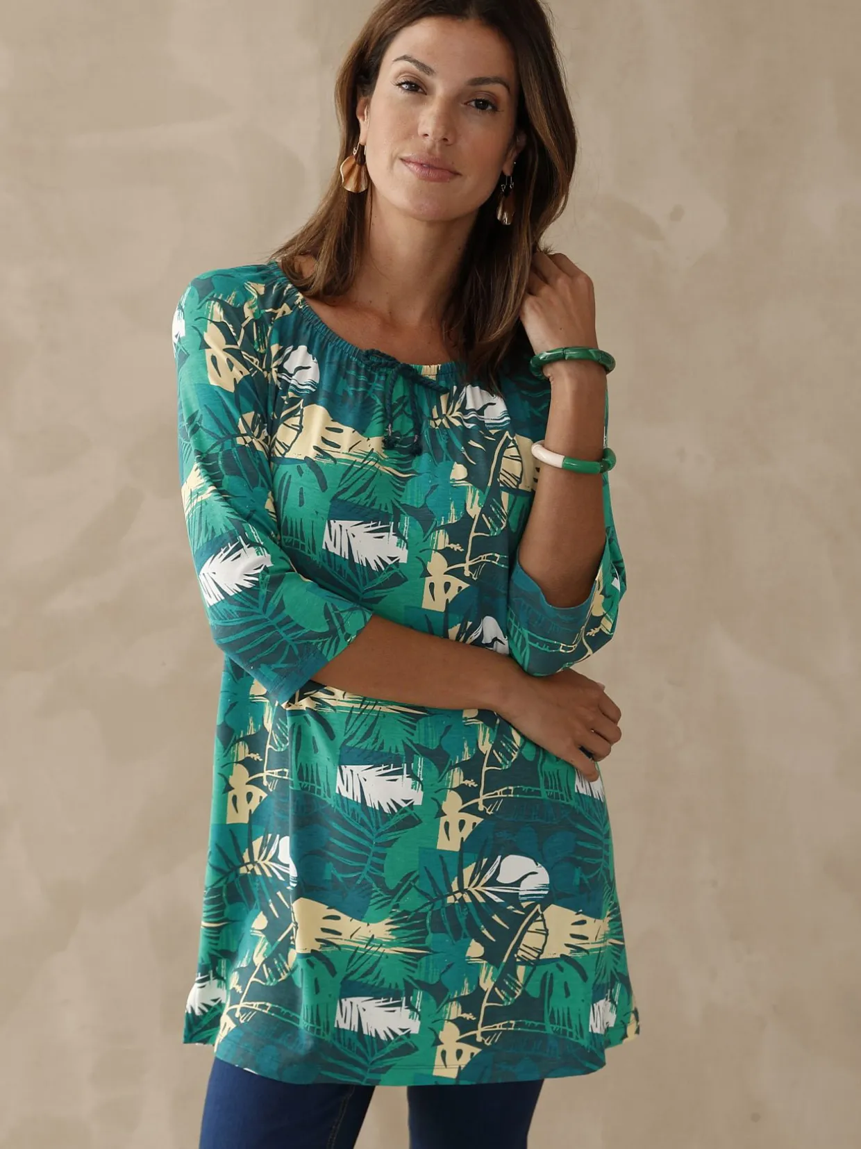 Femme Daxon Tee-shirt tunique manches 3/4