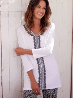 Femme Daxon Tee-shirt tunique manches 3/4