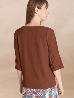 Femme Daxon Tee-shirt V galon fantaisie