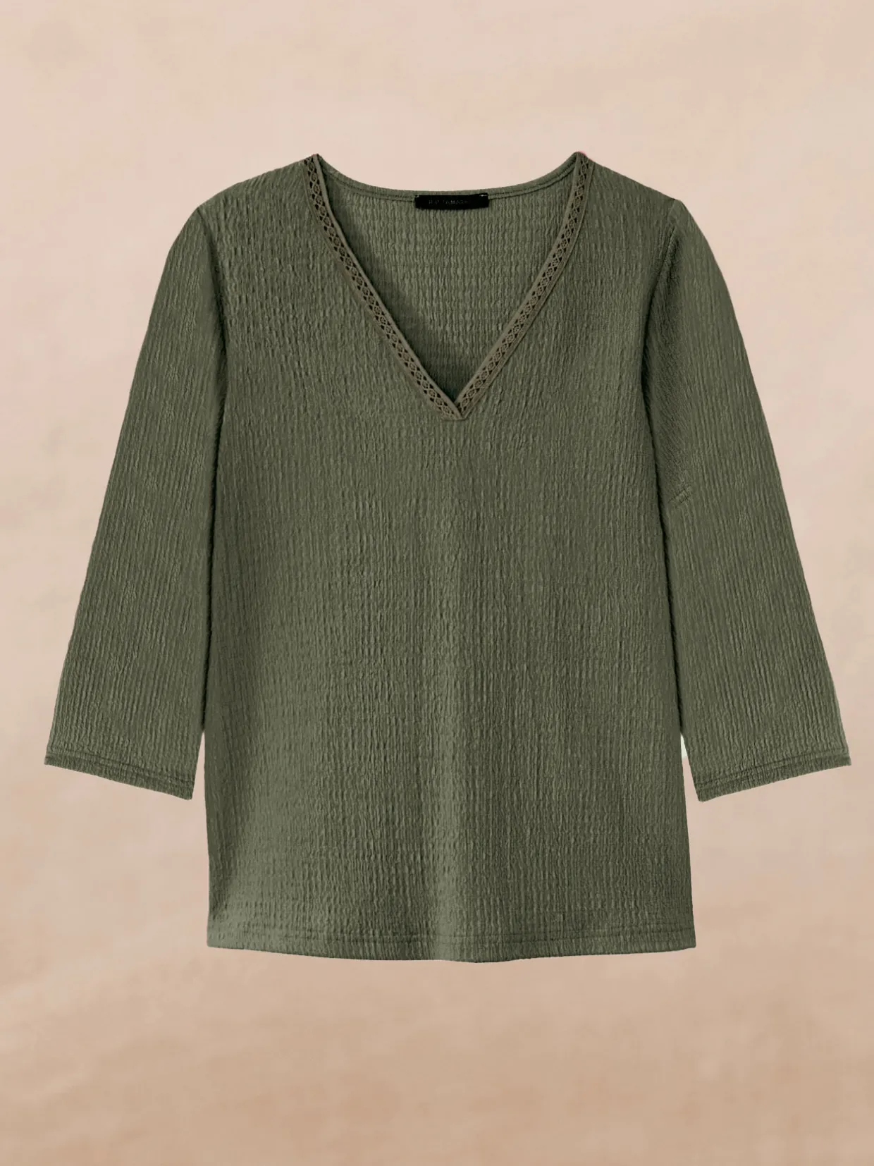 Femme Daxon Tee-shirt V galon fantaisie