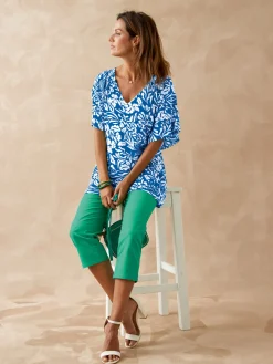 Femme Daxon Tee-shirt V smocks au dos