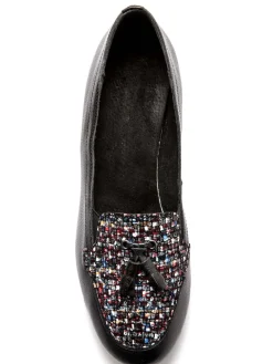 Femme Pédiconfort Trotteurs à pompons cuir demi-pointures