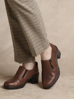 Femme Pédiconfort Trotteurs zippés à petit talon