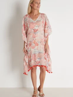 Femme Daxon Tunique ample en voile à pompons