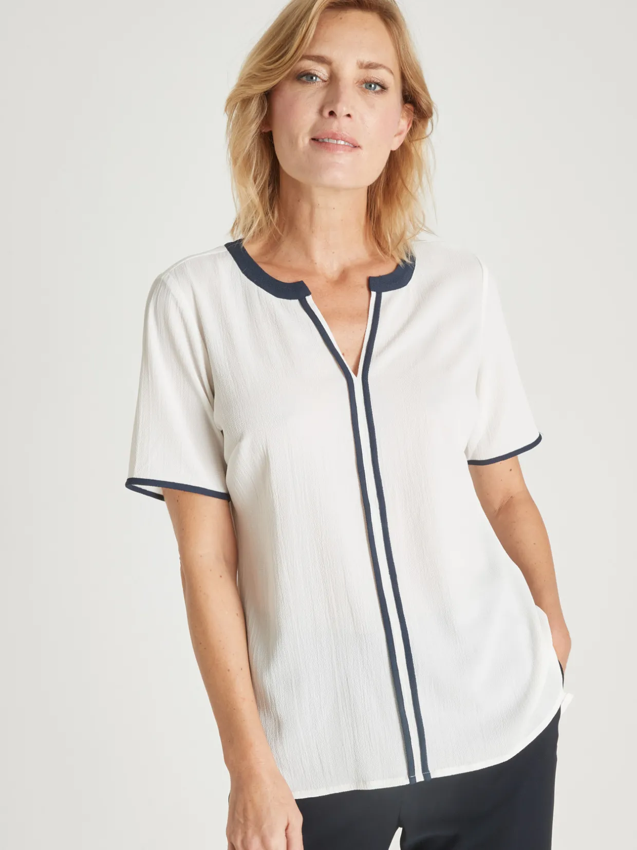 Femme Daxon Tunique bicolore manches courtes