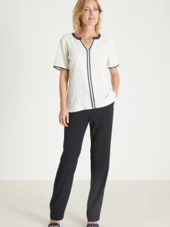 Femme Daxon Tunique bicolore manches courtes