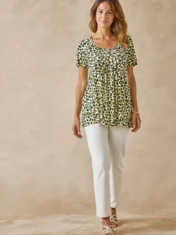 Femme Daxon Tunique en maille avec plis d'aisance