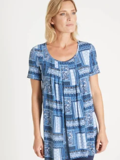 Femme Daxon Tunique en maille avec plis d'aisance