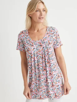 Femme Daxon Tunique en maille avec plis d'aisance