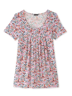 Femme Daxon Tunique en maille avec plis d'aisance