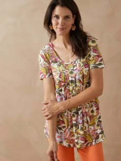 Femme Daxon Tunique en maille avec plis d'aisance